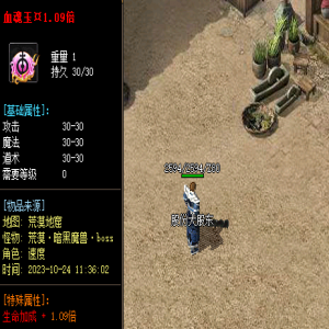 介绍新开网通传奇1.09倍血魂玉装备